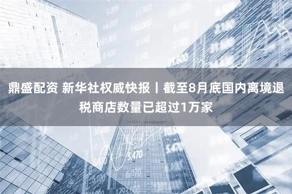 鼎盛配资 新华社权威快报丨截至8月底国内离境退税商店数量已超过1万家